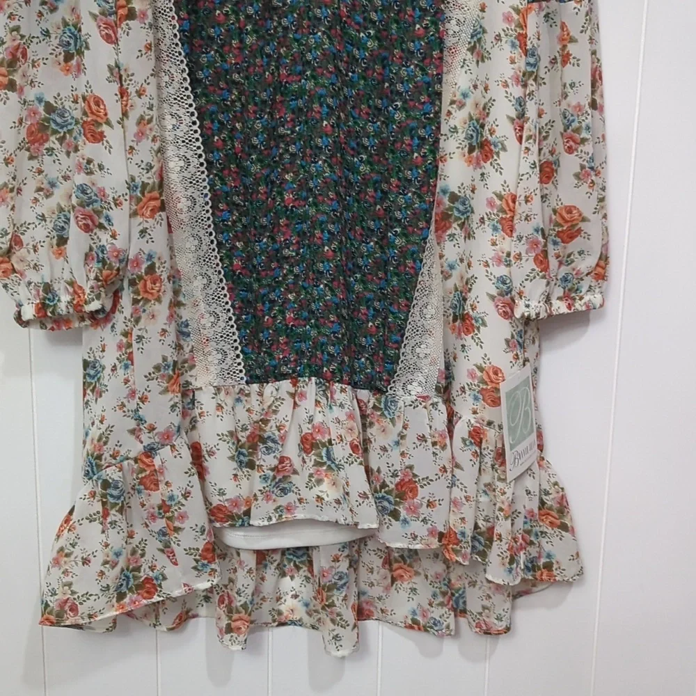 🌟NWT Bonnie Jean Girl Floral and Lace Dress
